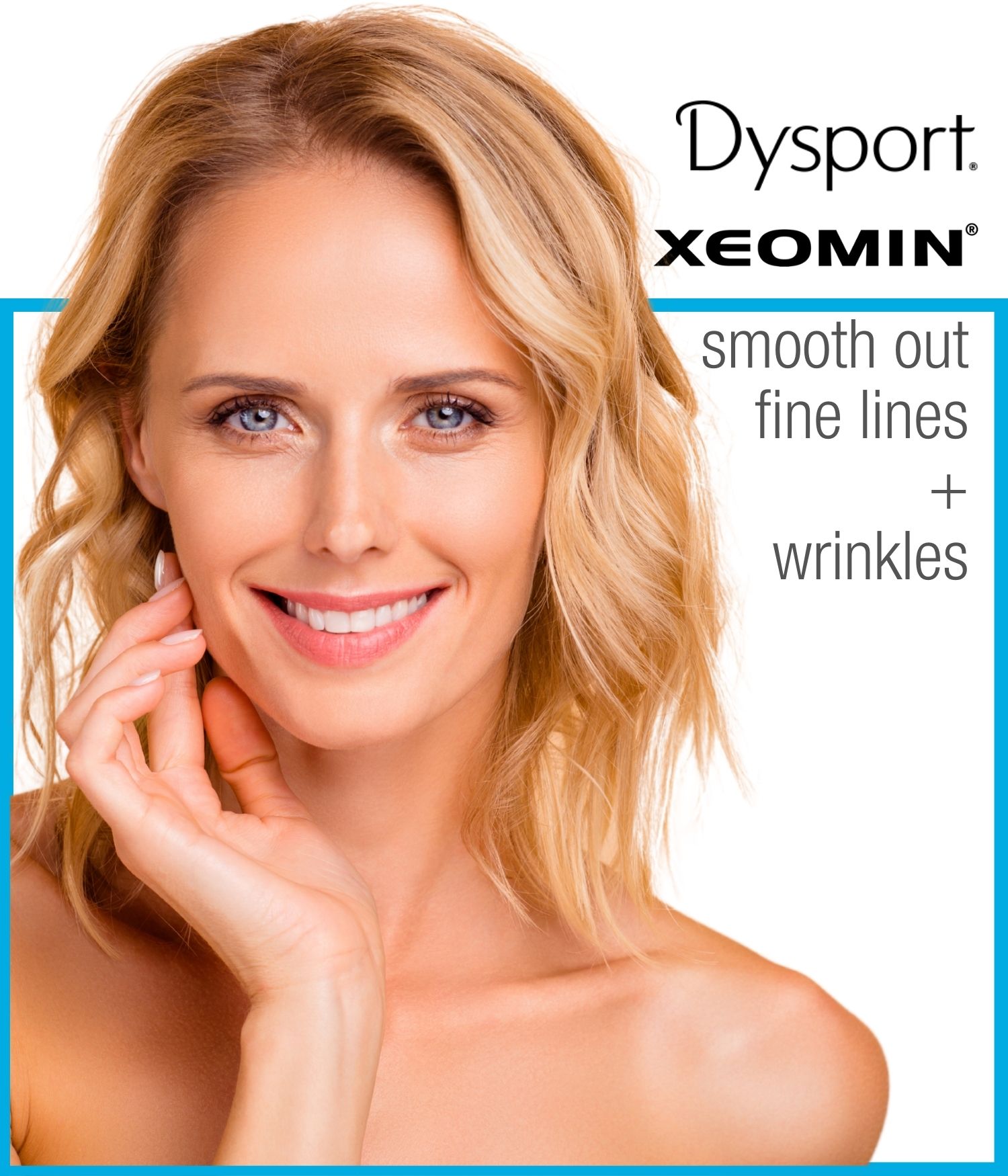 Woman with youthful appearance after Dysport & Xeomin treatment in Goldsboro, NC at ABM Wellness.